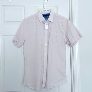 Short sleeve banana republic print white and red.